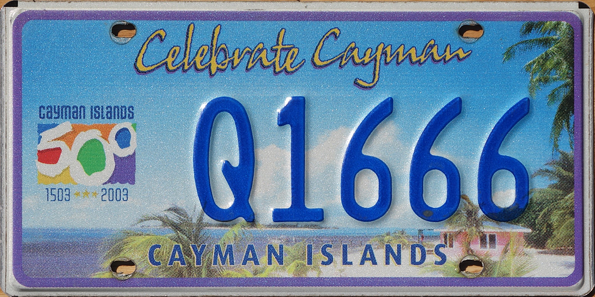 Cayman Islands Reefs License Plate Personalized Custom Auto Bike Motorcycle Tag 