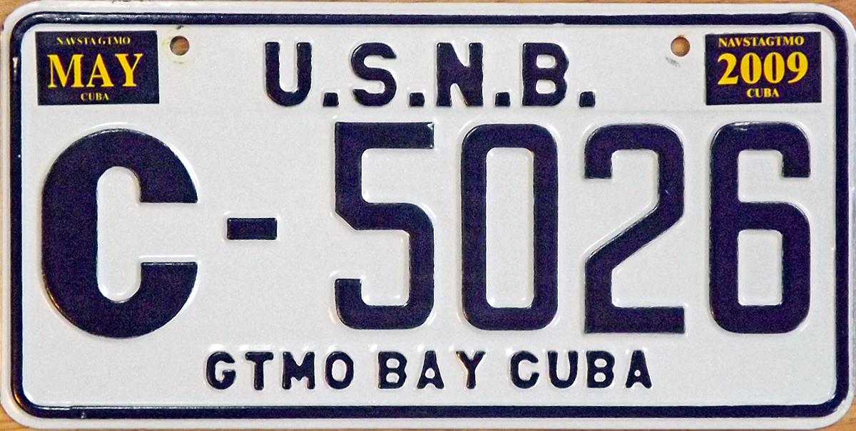 Mysupercraw Cuba Pre-Revolution Guantanamo Bay Gitmo GTMO 1950s Replica Metal License Plate