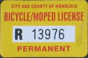 ... Hawaii, City and County of Honolulu trailer plate used on boat trailer