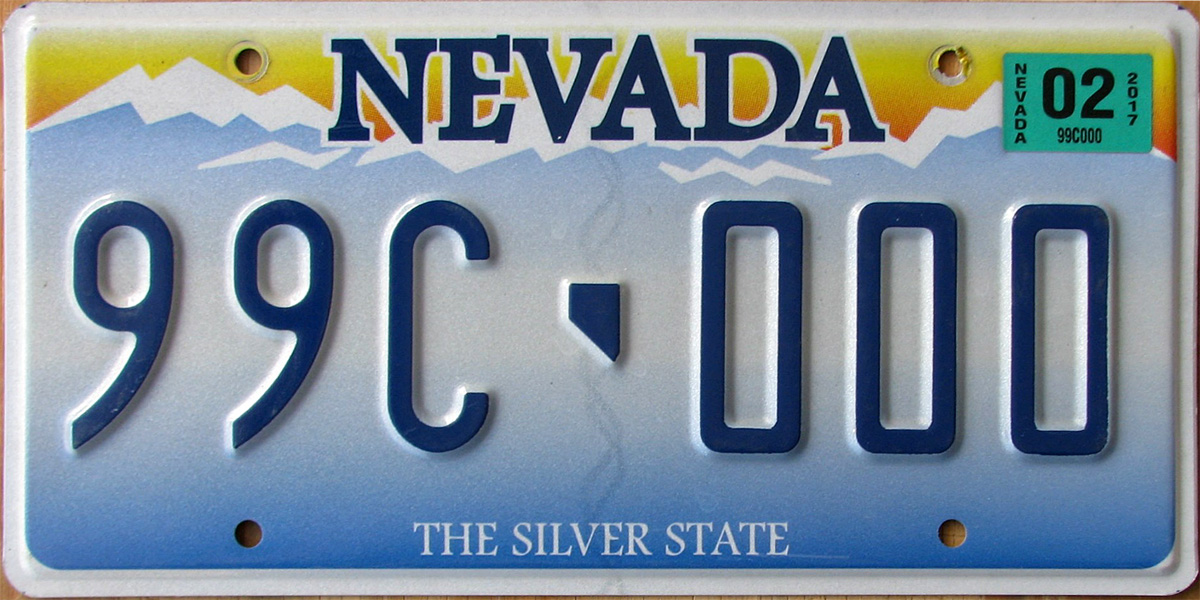Las Vegas US Car USA Nummernschild Nevada