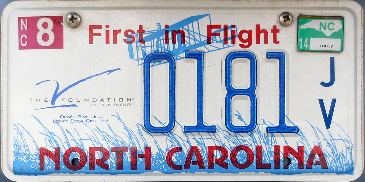 NORTH CAROLINA License Plate Plasma Cut Map Sign, FIRST IN FLIGHT