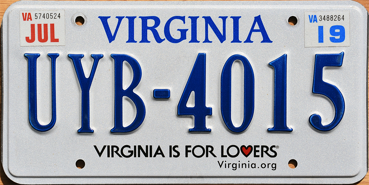 VIrginia IS FOR LOVERS License Plate 
