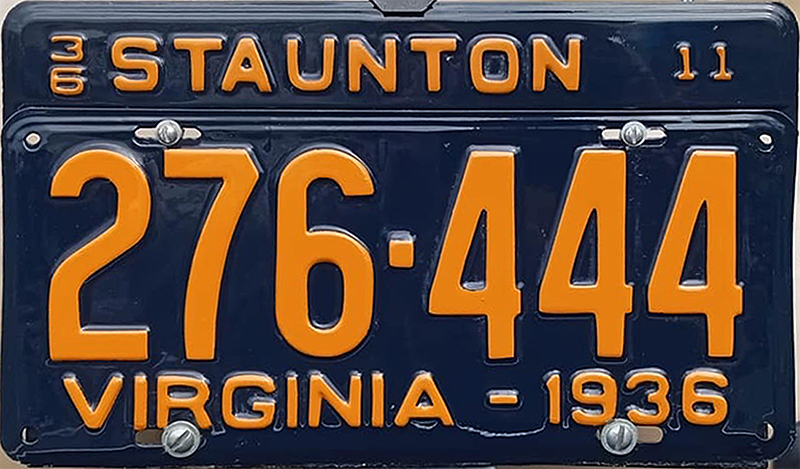 Custom Virginia Replica License Plate — CityLocs
